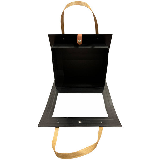 Clear Window Opening Purse Black