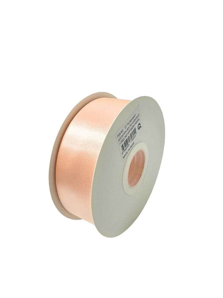 1.5 Inch Polyester Single Satin Ribbon (50 Yards) - Petal Peach