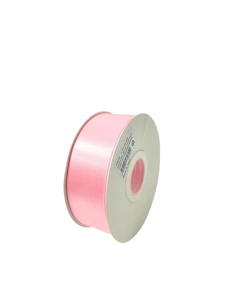1.5 Inch Polyester Single Satin Ribbon (50 Yards) - Rose Pink