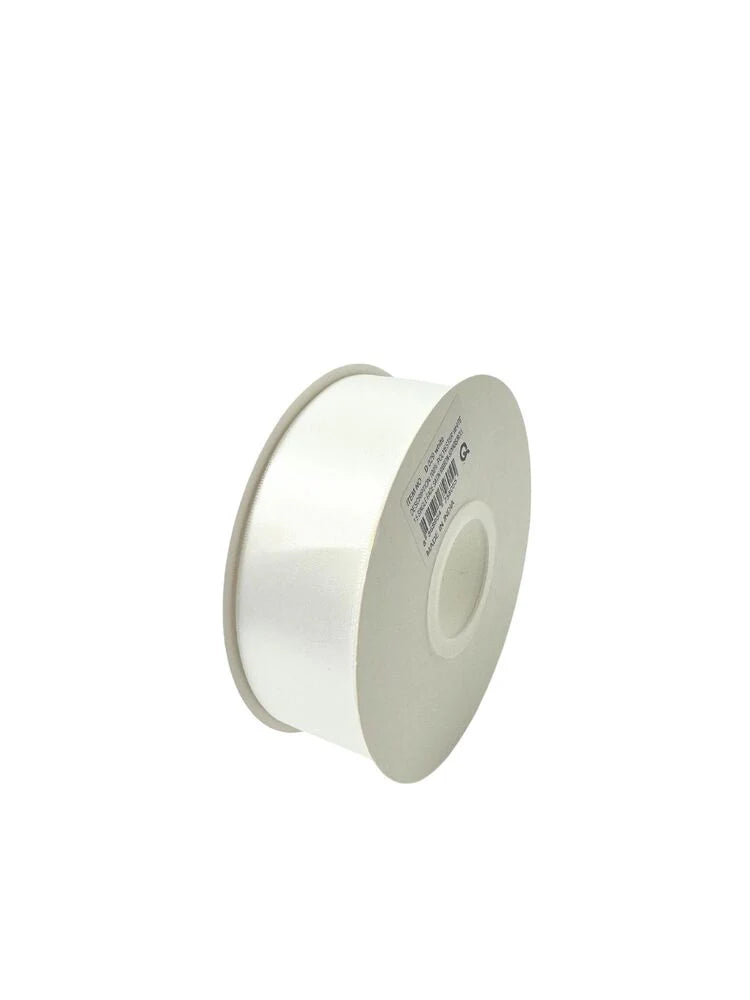1.5 Inch Polyester Single Satin Ribbon (50 Yards) - White