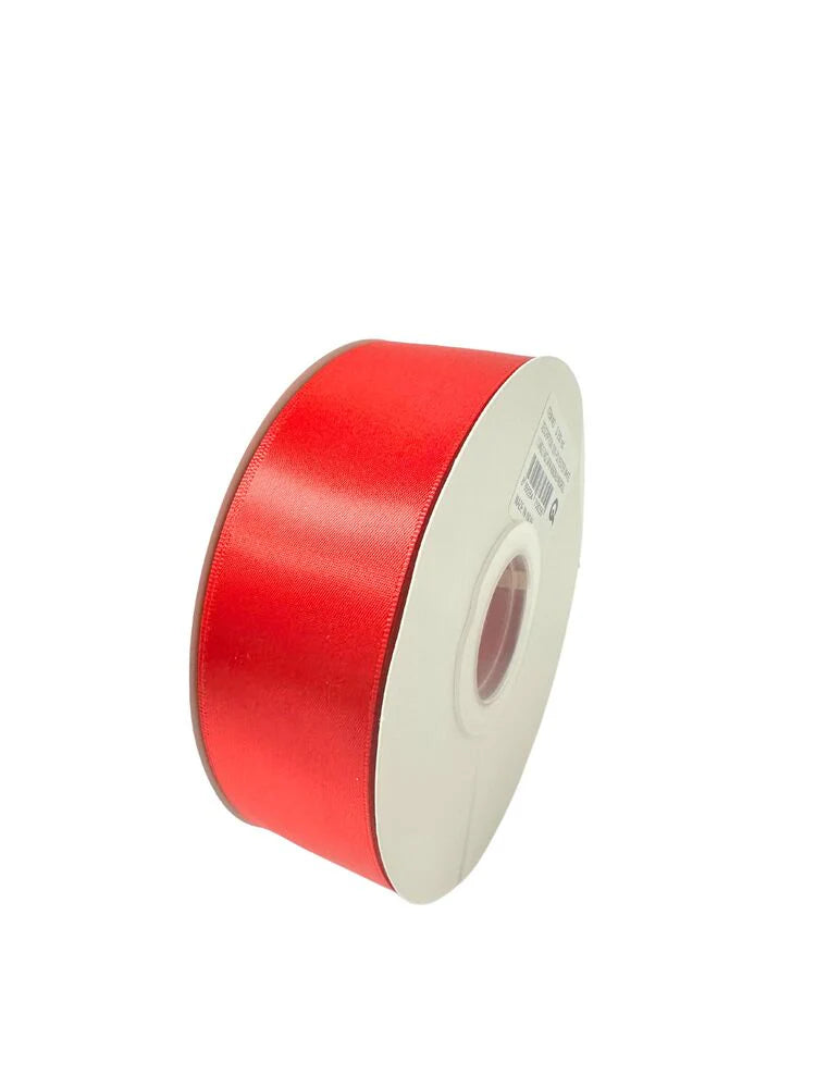 1.5 Inch Polyester Single Satin Ribbon (50 Yards) - Red