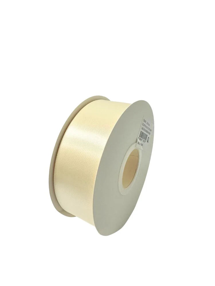 1.5 Inch Polyester Single Satin Ribbon (50 Yards) - Ivory