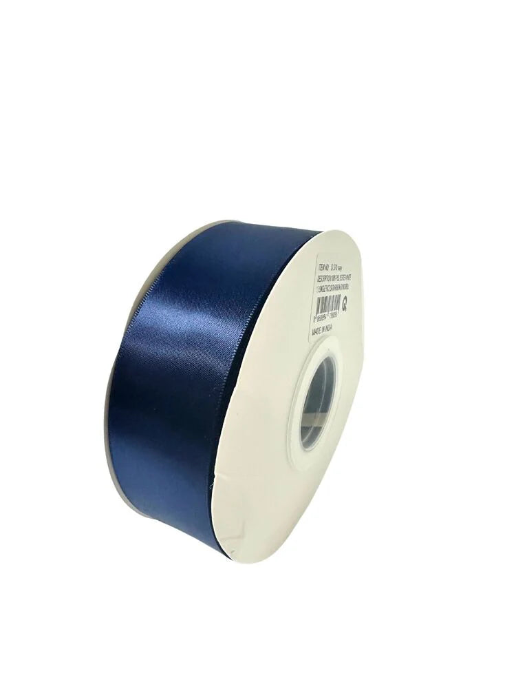 1.5 Inch Polyester Single Satin Ribbon (50 Yards) - Navy