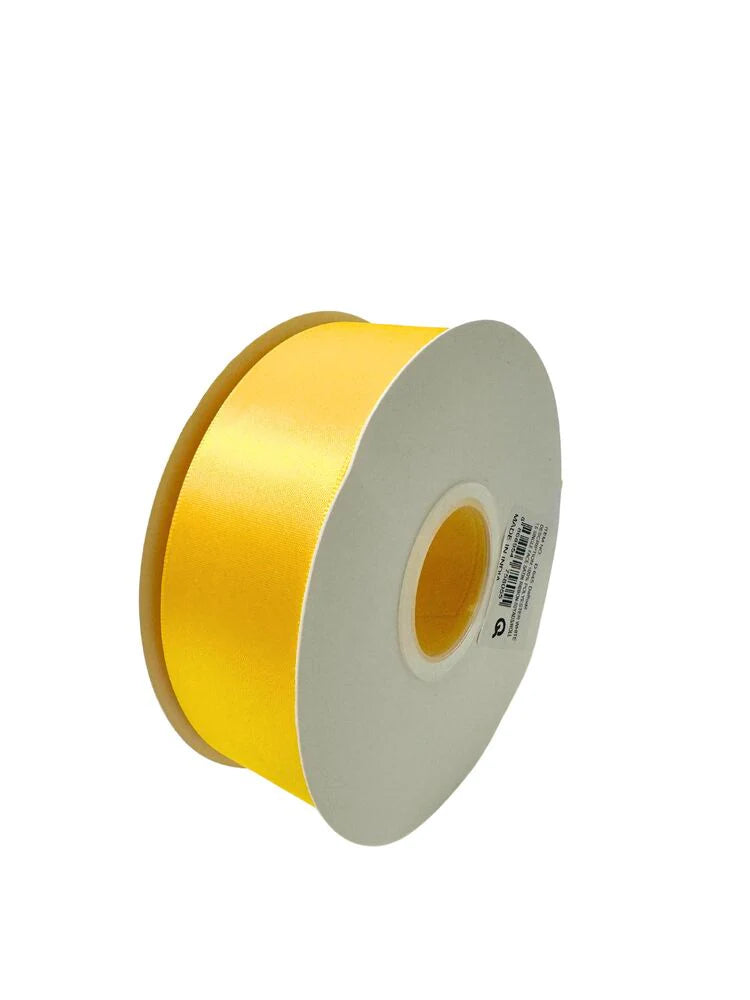 1.5 Inch Polyester Single Satin Ribbon (50 Yards) - Daffodil