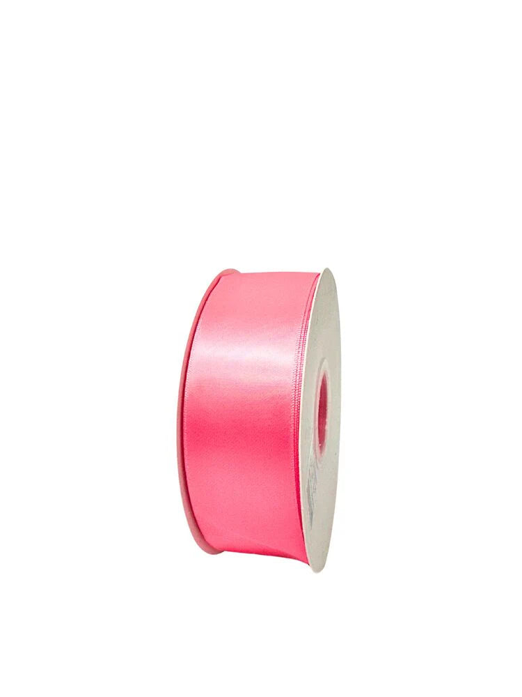 1.5 Inch Polyester Single Satin Ribbon (50 Yards) - Hot Pink