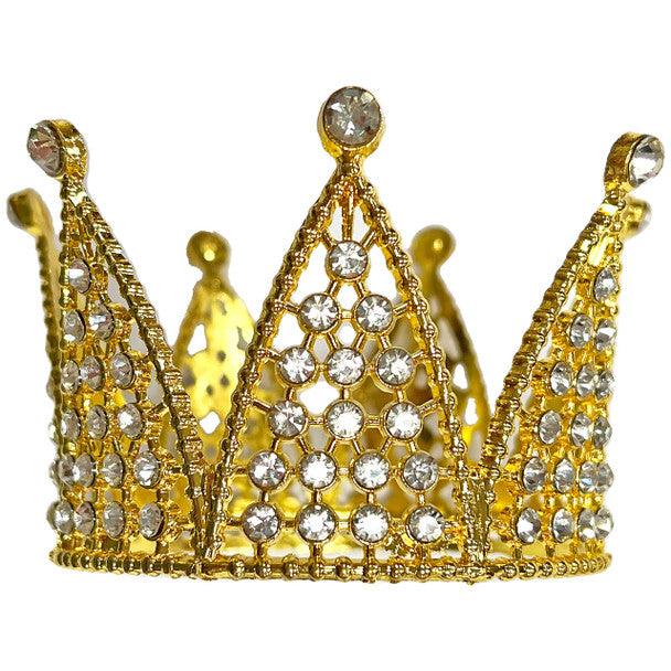 3.75" Gold Rhinestones Crown