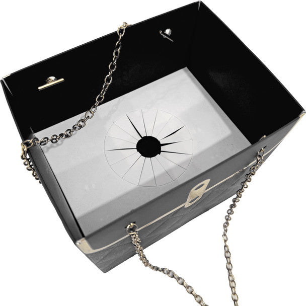 Gold Chain Floral Purse Black