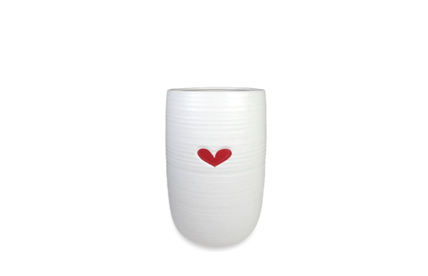 Ceramic White Vase Drop In 5x5