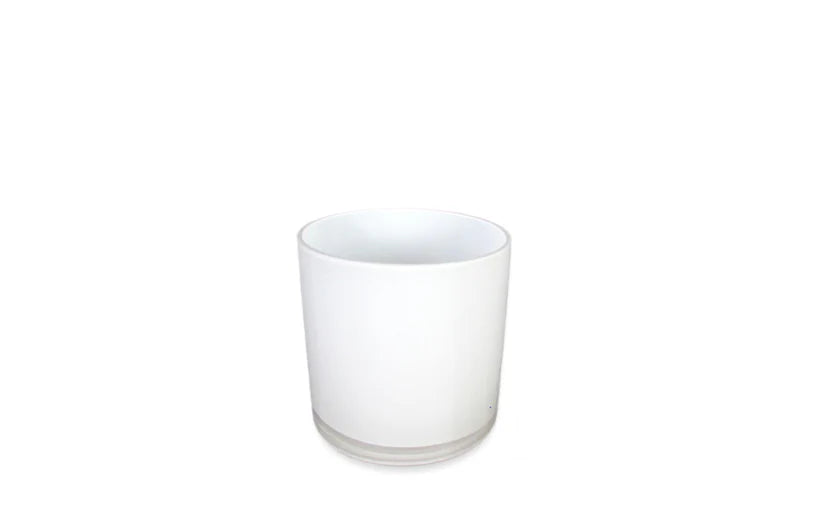 White Round Glass 4x4