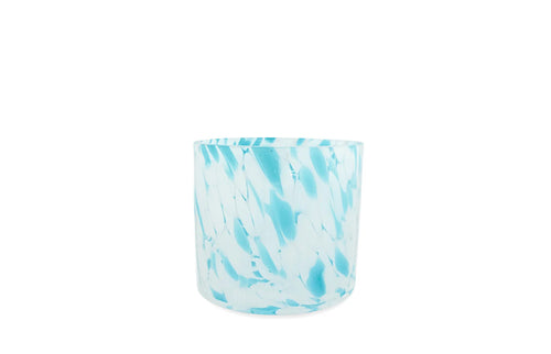 Spotted Blue Vase 6x6