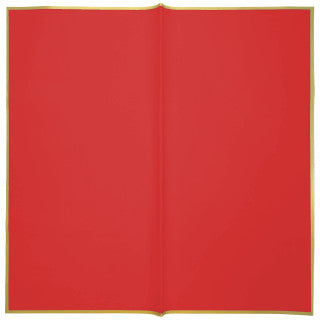 Gold Edge Red Floral Wrapping Paper - 20 Sheets