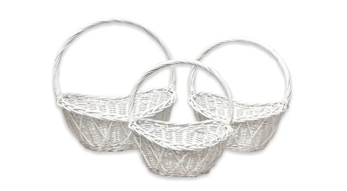 White Boat Baskets